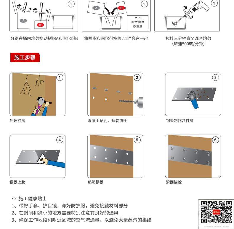 包钢清江浦粘钢加固施工过程